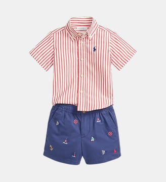 Ensemble court en coton signature - Polo Ralph Lauren - Multicolore
