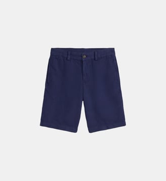 Short droit en lin mélangé signature - Polo Ralph Lauren - Bleu marine