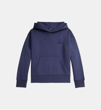 Sweat à capuche droit signature en coton mélangé - Polo Ralph Lauren - Bleu