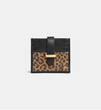 Porte-cartes Amaia Suede - Galeries Lafayette - Léopard