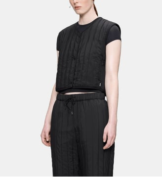 Veste Banja Short Liner droit matelassée - Rains - Noir