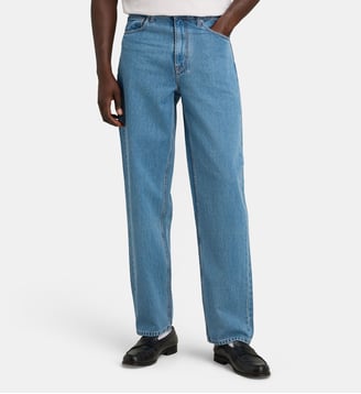 Jean droit DN10 coton denim - Ateliers de Nîmes - Bleu moyen