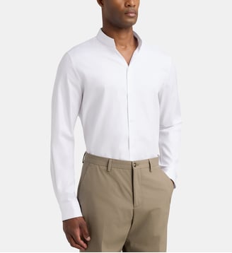Chemise ajustée MCARI coton - Galeries Lafayette - Blanc