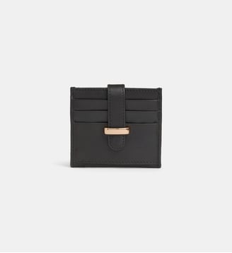 Sac pochette porte téléphone Amaia cuir - Galeries Lafayette - Noir