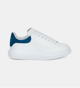 Baskets Oversized Trainer en cuir de veau - McQueen - Blanc et bleu