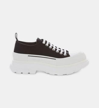 Baskets Tread Slick en coton - McQueen - Noir et blanc