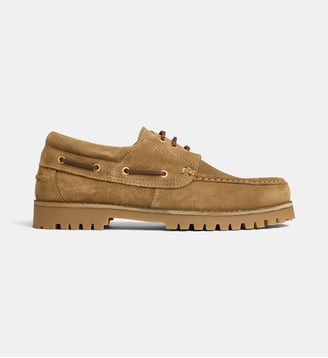 Chaussures bateau NIno cuir - Comptoir GL - Beige