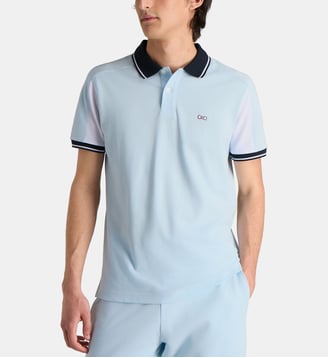 Polo droit Petit Léon coton piqué - Eden Park - Bleu ciel