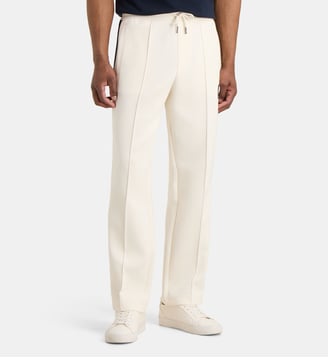 Jogging droit à pinces avec ganse ottomane  - Armani Exchange - Crème