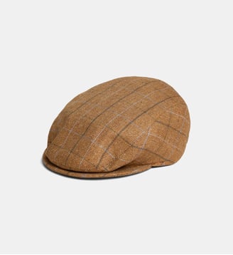Casquette plate Aldo carreaux pure soie - Galeries Lafayette - Marron