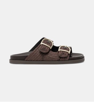 Mules plates Youna - Bocage - Marron