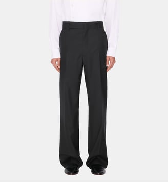 Pantalon droit en laine - Kenzo - Noir
