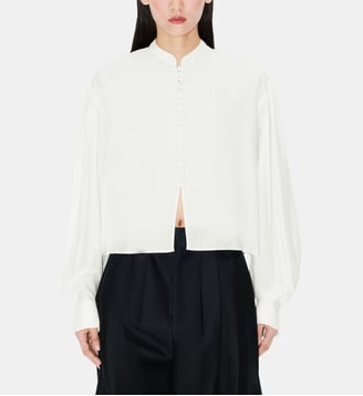 Blouse droite col mao - Kenzo - Off white
