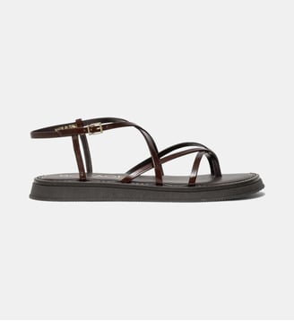 Sandales plates Nayma - Bocage - Marron