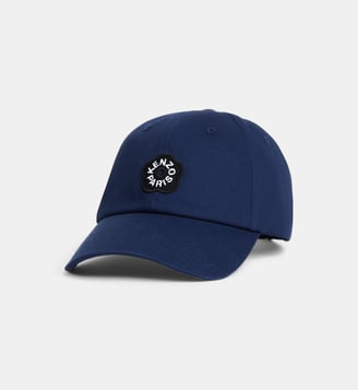 Casquette en coton imprimé signature - Kenzo - Navy