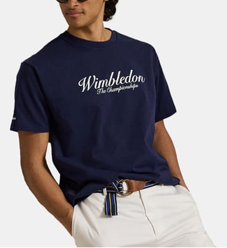 T-shirt droit signature Wimbledon - Polo Ralph Lauren - Navy