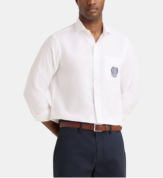 Chemise droite lin  - Polo Ralph Lauren - Blanc