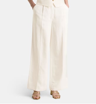 Pantalon large à pinces Dickens Lvi - Galeries Lafayette - Écru