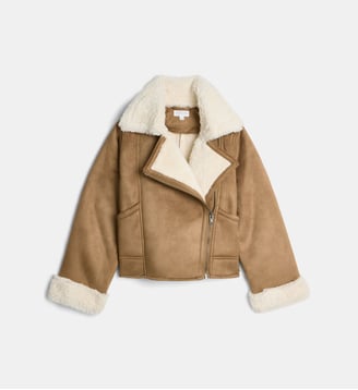 Blouson motarde Taritas fourré effet suédé - Cadet Rousselle - Marron
