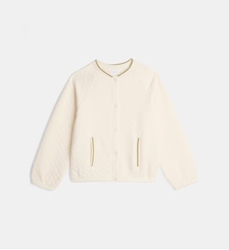 Veste Taylor matelassée en coton bio mélangé - Cadet Rousselle - Écru