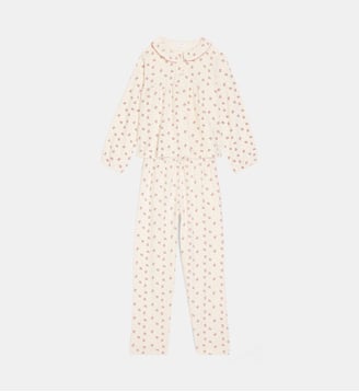 Ensemble pyjama Tifany velours ras - Cadet Rousselle - Écru et multicolore