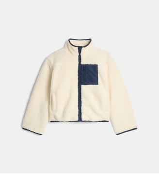 Blouson Tonquebec effet sherpa 
 - Cadet Rousselle - Écru et bleu marine