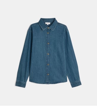 Chemise denim Tancouver Den coton - Cadet Rousselle - Bleu