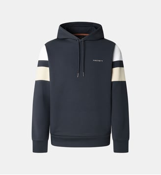 Hoodie droit color block - Hackett London - Bleu marine