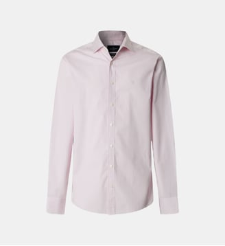 Chemise ajustée coton à rayures - Hackett London - Rose