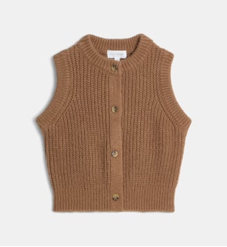 Gilet sans manches Tameousse BB maille - Cadet Rousselle - Marron