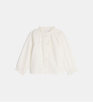 Blouse ample Taline dobby coton bio - Cadet Rousselle - Écru