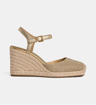 Sandales compensées Kenzie Wedge brillantes - Michael Kors - Doré