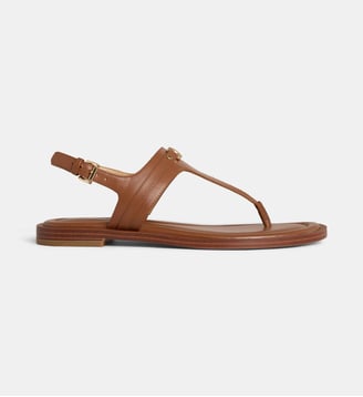 Sandales plates à entre-doigts Mandy cuir - Michael Kors - Marron