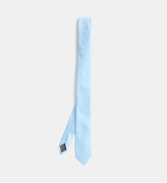 Cravate fine Mipoly unie - Galeries Lafayette - Bleu clair