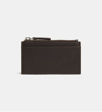 Porte-cartes Jacky zip cuir - Galeries Lafayette - Marron