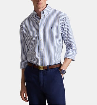 Chemise droite à rayures - Polo Ralph Lauren - Bleu et blanc
