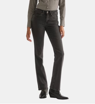 Jean droit flare en coton - Wrangler - Noir