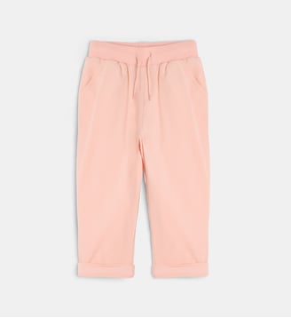 Pantalon droit Touchou velours milleraies coton bio - Cadet Rousselle - Rose pâle