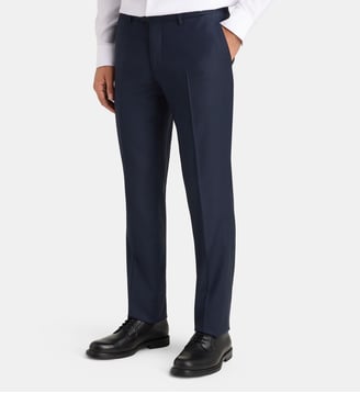 Pantalon de costume ajusté Bacco armure laine italienne - Comptoir GL - Bleu marine