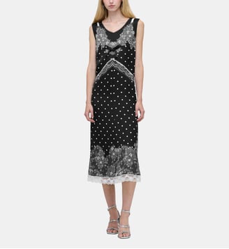 Robe mi-longue sans manches à pois - Marc Jacobs - Noir