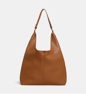 Sac à main Eva souple effet grainé - Galeries Lafayette - Camel