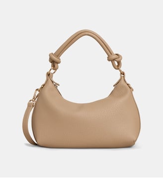 Sac à main souple Mini Line grainé - Galeries Lafayette - Taupe