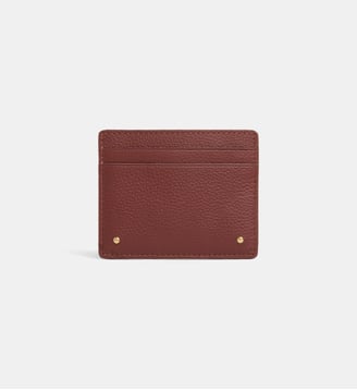 Porte-cartes Elisette cuir - Galeries Lafayette - Bordeaux foncé
