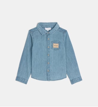 Chemise Tatias coton denim - Cadet Rousselle - Bleu moyen
