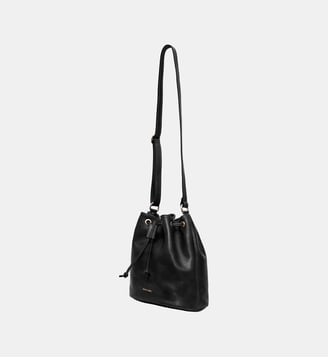 Sac seau Linda en cuir - Cherry Paris - Noir