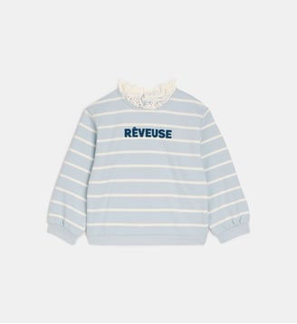 Sweat-shirt Tosephine coton - Cadet Rousselle - Écru et bleu