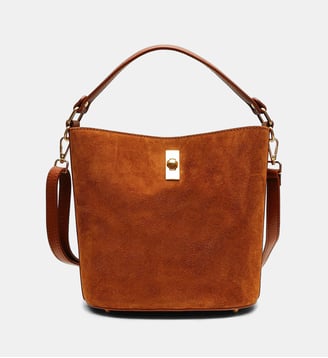 Sac seau signature en cuir - Cherry Paris - Camel