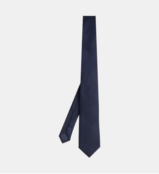 Cravate Btuni CS soie - Comptoir GL - Bleu marine