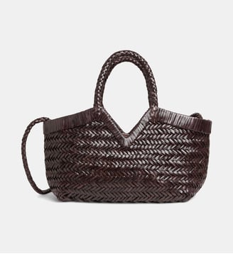 Sac à main panier Monet cuir - Vipera - Marron foncé
