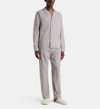 Pyjama long Damini flanelle - Galeries Lafayette - Beige et multicolore